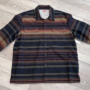 Wrangler Shirt Shacket Mens Large Multicolored Striped Western Southwest Aztec